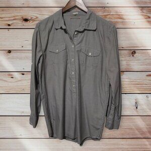 J. Crew Gray Shirtdress Size Medium
